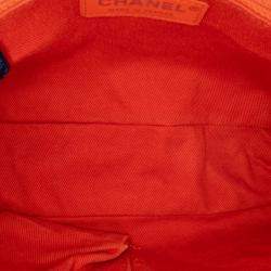 Pre Owned Chanel Orange Medium Quilted Caviar Easy Flap