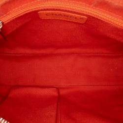 Pre Owned Chanel Orange Medium Quilted Caviar Easy Flap