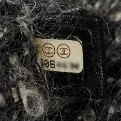 Chanel Black Quilted Leather and Funny Tweed CC Shopper Tote