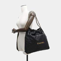 Chanel Black Soft Caviar Leather Small Chanel 22 Handbag