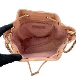 Chanel Pink Caviar Leather Small Deauville Drawstring Chain Shoulder Bag