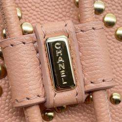 Chanel Pink Caviar Leather Small Deauville Drawstring Chain Shoulder Bag