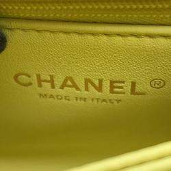 Chanel Yellow Caviar Leather Coco Handle 2Way Handbag XS