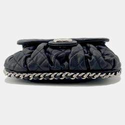 Chanel Black Lambskin Chain Around Shoulder Bag