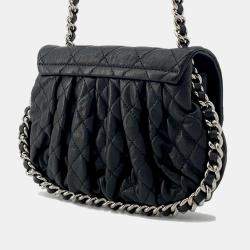 Chanel Black Lambskin Chain Around Shoulder Bag