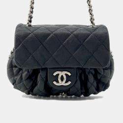 Chanel Black Lambskin Chain Around Shoulder Bag