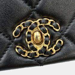 Chanel Black Lambskin 19 Flap Chain Shoulder Bag 20