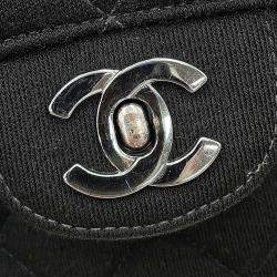 Chanel Black Cotton Matelasse Double Face Handbag
