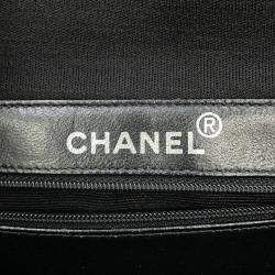 Chanel Black Cotton Matelasse Double Face Handbag
