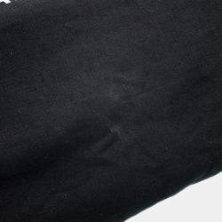 Chanel Black Cotton Matelasse Double Face Handbag