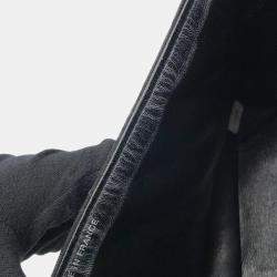 Chanel Black Cotton Matelasse Double Face Handbag