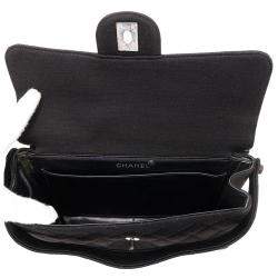 Chanel Black Cotton Matelasse Double Face Handbag