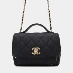 Chanel Affinity 2Way Shoulder Bag Black Caviar Leather