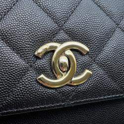 Chanel Affinity 2Way Shoulder Bag Black Caviar Leather