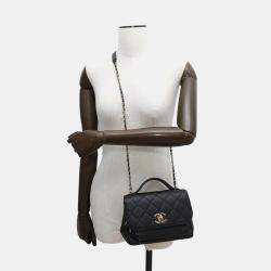 Chanel Affinity 2Way Shoulder Bag Black Caviar Leather