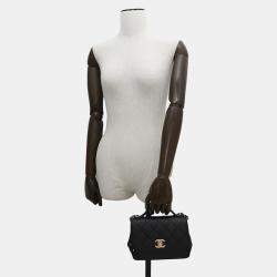 Chanel Affinity 2Way Shoulder Bag Black Caviar Leather