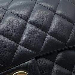 Chanel Matelasse Single Flap Chain shoulder Black Lambskin Size 20