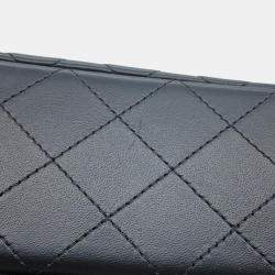 Chanel Matelasse Single Flap Chain shoulder Black Lambskin Size 20
