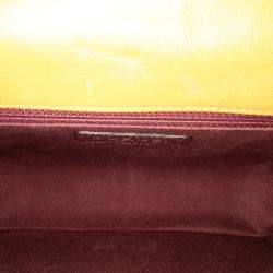 Pre Owned Chanel Orange Small Quilted Iridescent Calfskin and Caviar Daily Carry Flap