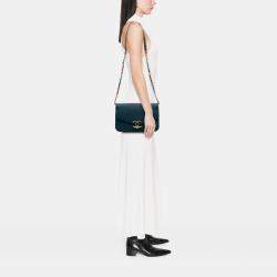 Chanel Blue Paris Cuba Quilted Caviar Thread Around Flap