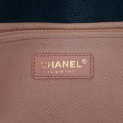 Chanel Blue Paris Cuba Quilted Caviar Thread Around Flap