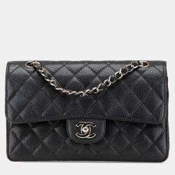 Chanel Black Medium Classic Caviar Double Flap