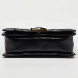 Chanel Black Quilted Leather Medium Boy Flap Bag