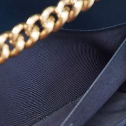 Chanel Navy Blue Quilted Leather Medium Boy Flap Bag
