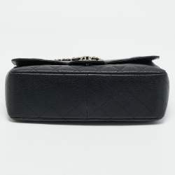 Chanel Black Quilted Caviar Leather Jumbo Classic Single Flap Bag
