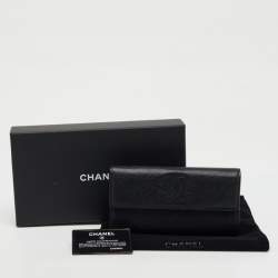 Chanel Black Caviar Leather CC Timeless Continental Wallet