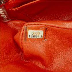 Chanel Orange Mini Rectangular Classic Lambskin Single Flap