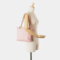 Chanel Pink Caviar Petite Shopping Tote