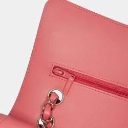Chanel Red Medium Classic Chevron Lambskin Double Flap