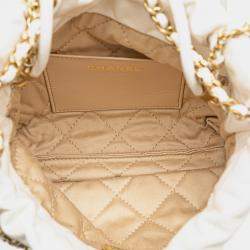 Chanel White Mini Shiny Calfskin 22 Hobo