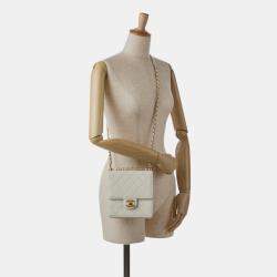 Chanel White Small Chic Pearls Flap