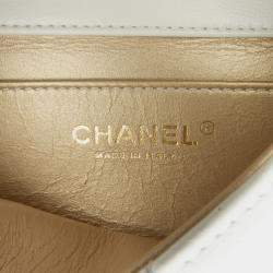 Chanel White Small Chic Pearls Flap