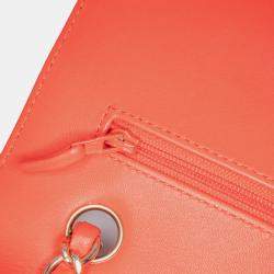 Chanel Red Medium Classic Chevron Lambskin Double Flap