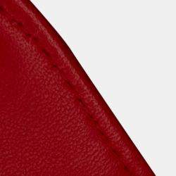Chanel Red Mini Chevron Lambskin Trendy CC Chain Wallet