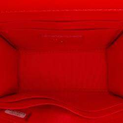 Chanel Red Mini Chevron Lambskin Trendy CC Chain Wallet