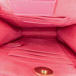 Chanel Pink Tweed and PVC Phone Clutch with Chain