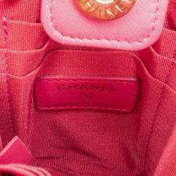Chanel Pink Tweed and PVC Phone Clutch with Chain