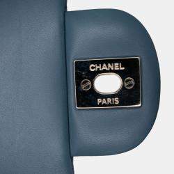 Chanel Blue Medium Classic Lambskin Double Flap