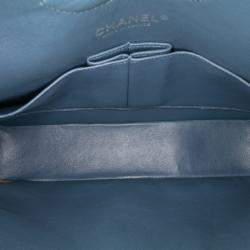 Chanel Blue Medium Classic Lambskin Double Flap