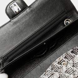 Chanel White Medium Classic Tweed Double Flap