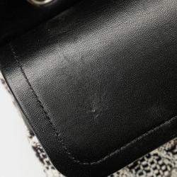 Chanel White Medium Classic Tweed Double Flap