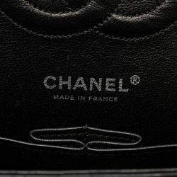 Chanel White Medium Classic Tweed Double Flap