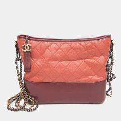 Chanel Gabrielle Pink Wine Leather Shoulder Bag