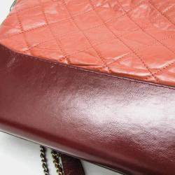 Chanel Gabrielle Pink Wine Leather Shoulder Bag