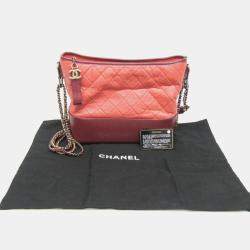 Chanel Gabrielle Pink Wine Leather Shoulder Bag