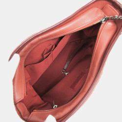 Chanel Gabrielle Pink Wine Leather Shoulder Bag